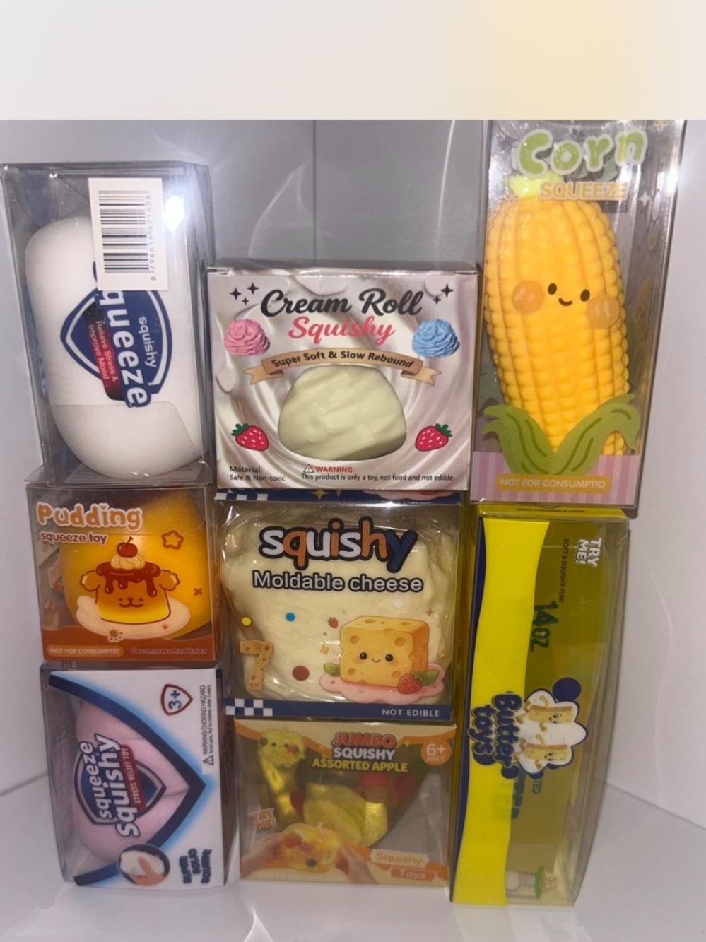 Crunchy and Vaseline squishy toy bundle